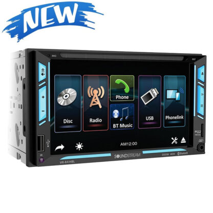 SOUNDSTREAM 6.2" WITH DVD & BT DOUBLE DIN (VR64HBL)
