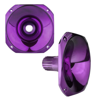 PRV AUDIO - 1" Exit Screw-on Wave Guide - 45¡ x 45¡ - PURPLE Chrome Finish - Short Version (WGP14-25PurpleCR-S)