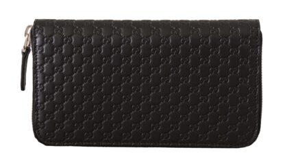 gucci black leather zip around wallet bargain pyramid.com