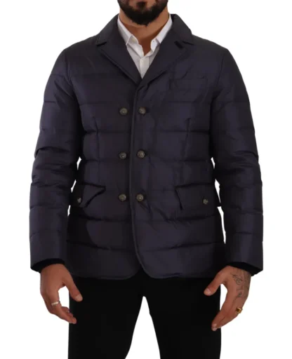 DOLCE & GABBANA Dark Blue Silk Jacket - Image 3