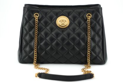versace quilted kappa leather tote bag bargainpyramid.com